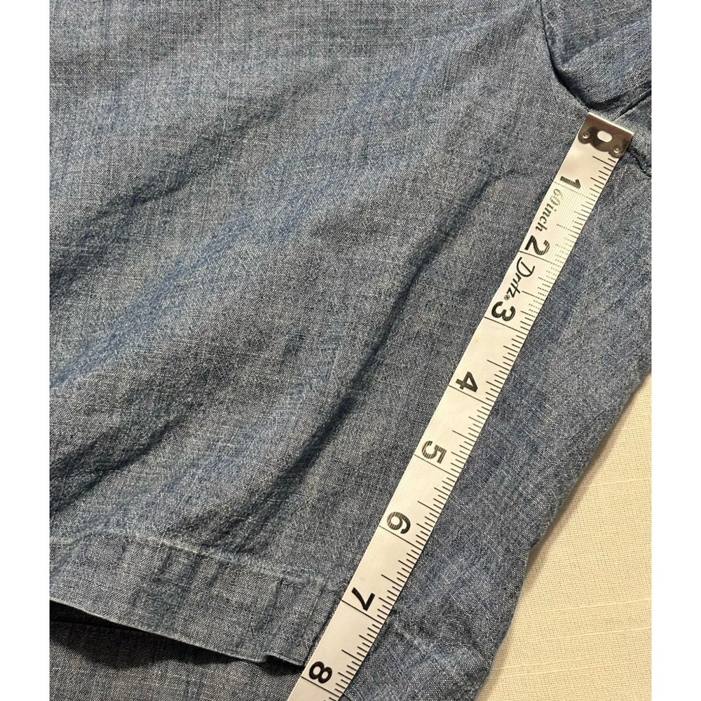 Peter Millar Chambray Cotton Casual Golf Shorts Indigo Blue Men's 36 (Fit 37x8) - Picture 8 of 10